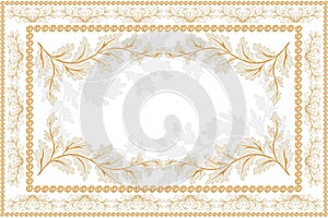Persian Carpet or Iranian Carpet Traditional Design Oriental Damask Floral Embroidery Design for Carpets. photo
